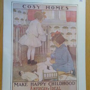 DS Vintage American Radiatiors Jessie Wilcox Smith Advertisement Poster Litho